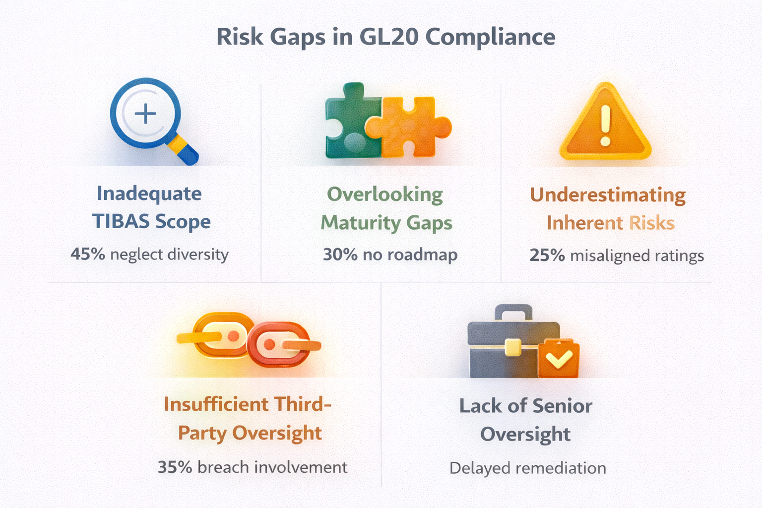 GL20 compliance gaps and governance risks